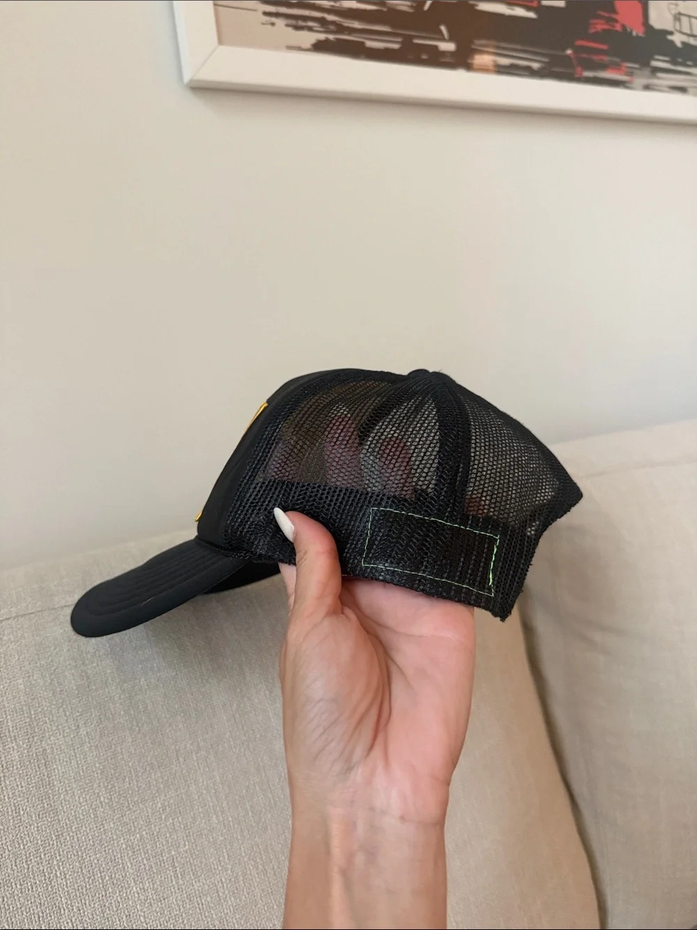 Aviator Nation Black Hat with Yellow-Edged Red & Blue Patch